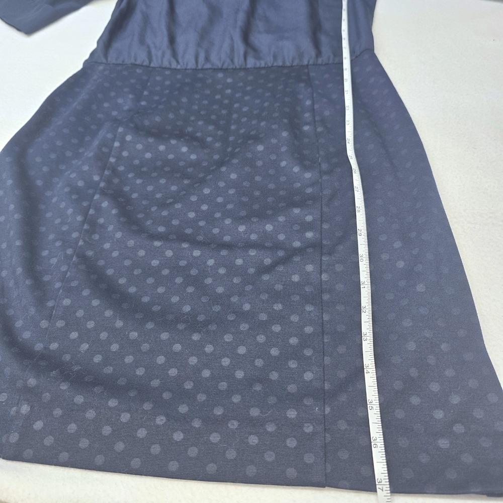 Banana Republic Navy Blue Wrap Retro Polka Dot Skirt Dress Size 6‎ Bodycon Pinup - Picture 11 of 11